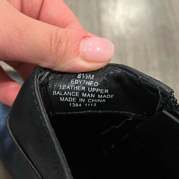 Nine West Edytheo Black Leather Platform Heeled Ankle Booties - Picture 6 of 7